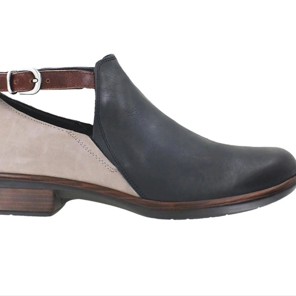 [ Naot Aura Kamsin Black Raven & Taupe Two Tone Leather Ankle Booties ] 39 | 8 - Picture 13 of 15